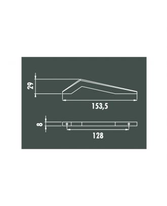 Mİmoza Furniture Handle 128Mm, Matt Black