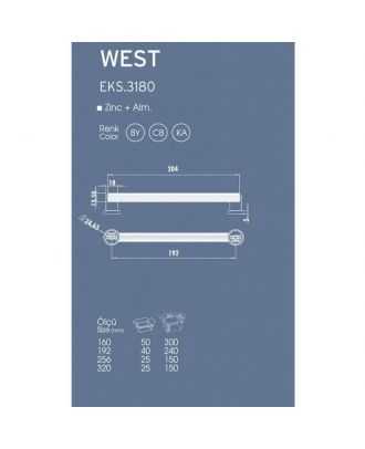 West Handle 320Mm-Matt Black