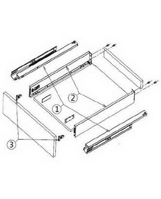 Apex Slim Drawer Kit Package H9 X D50 Cm Charcoal Grey