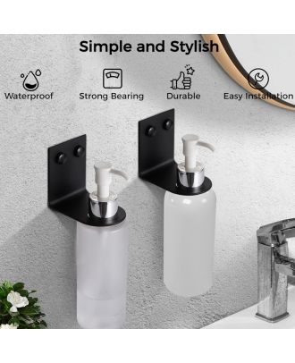 Stainless steel soap dispenser holder, Black