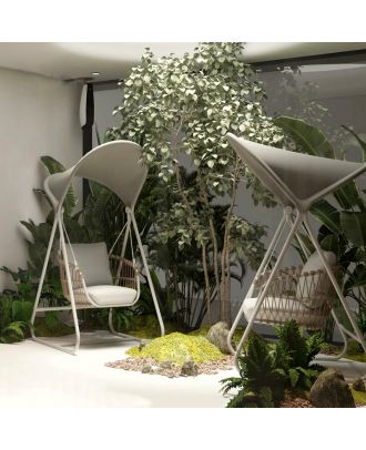 Noli single swing outdoor, White x light grey