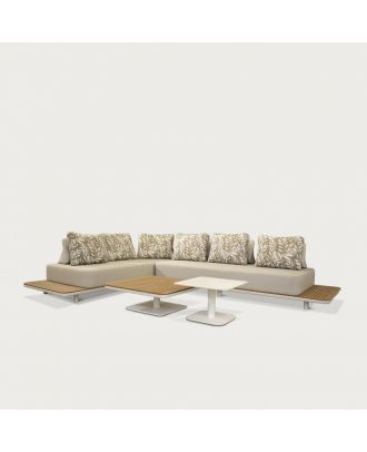 New Freedom outdoor sofa set movable backrests and a modular combination with 2 coffe table, Beige