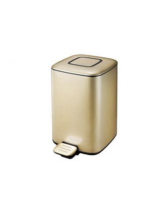 Pedal Dustbin Metal 9L Light Gold