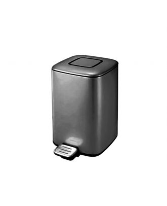 Pedal Dustbin Metal 9L Dark Grey