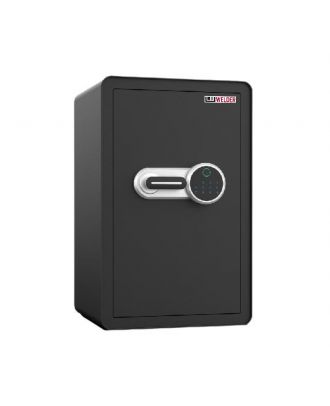 Fingerprint lock electronic steel safe with keypad big capacity for home or business use, Black