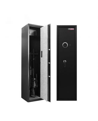 Heavy-duty Gun Cabinet Safe Storage of 5 guns With Fingerprint and Electronic Keypad