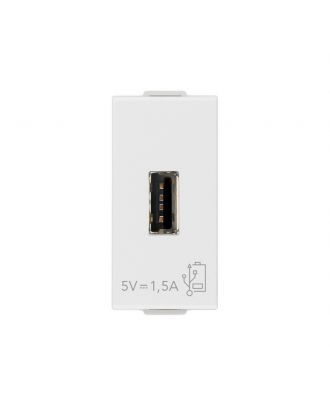 VIMAR - NEVE UP USB 5 V 1.5 A, 1 type A USB output, 120-240 V~ 50/60 Hz power supply, White