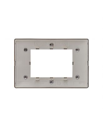 VIMAR - Plana,Cover Frame 3 modules, Pearl Nickel