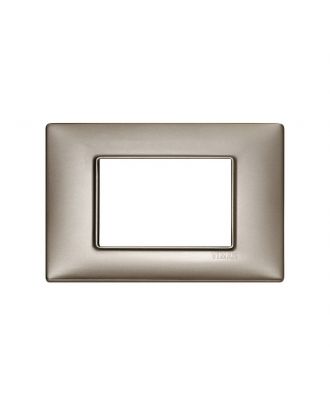 VIMAR - Plana,Cover Frame 3 modules, Pearl Nickel