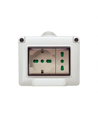 VIMAR - IP55 surface enclosure 3-module for Eikon and Plana series