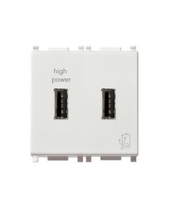 VIMAR - Plana 5V 2,1A - 2 USB ports unit 2module white