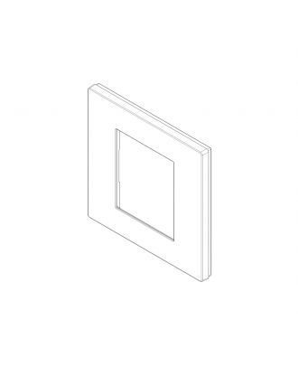 Vimar - LINEA 2 module cover plate , technopolymer, Black