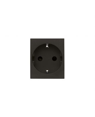 Vimar - LINEA, 2P+E 16A DE SICURY outlet, 2 modules Black