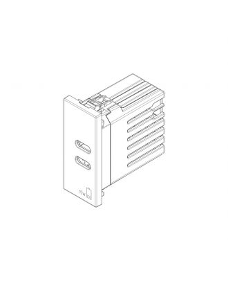 Vimar - LINEA, C+C USB power unit 15W 3A 5V, 1M, Black