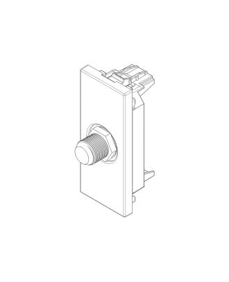 Vimar - LINEA, F type female socket connector, 1M, Black