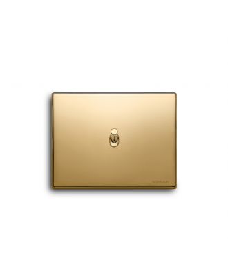 Vimar - EIKON, Plate 3Mx1, Metal, Vintage gold