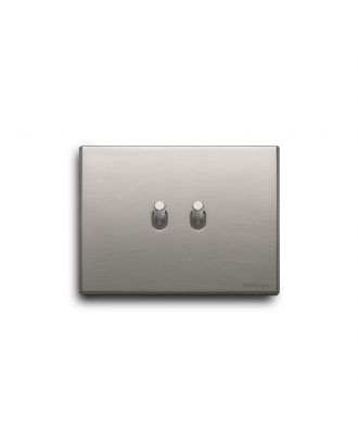 Vimar - EIKON, Plate 3Mx2, Metal, Vintage brushed nickel