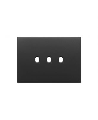 Vimar - EIKON, Plate 3Mx3, Metal, Vintage anthracite grey