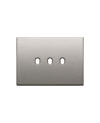 Vimar - EIKON, Plate 3Mx3, Metal, Vintage brushed nickel