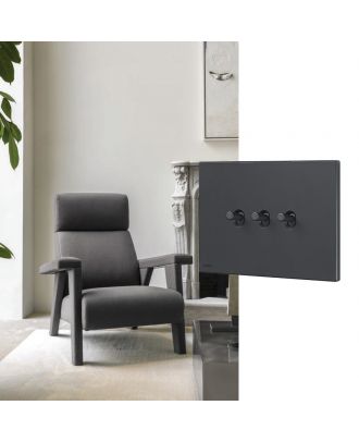 Vimar - EIKON, 1P NO 10A push button Vintage grey