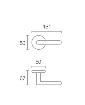 Door Handle Techno Grip With Rosette + Wc Thumbturn, Gold
