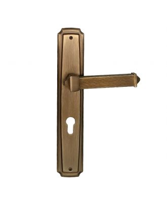 Luxurious Door Handle PEGASO With Plate, Oxide