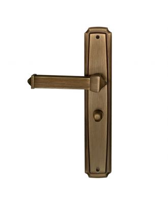 Luxurious Bathroom Door Handle PEGASO With Plate, Oxide