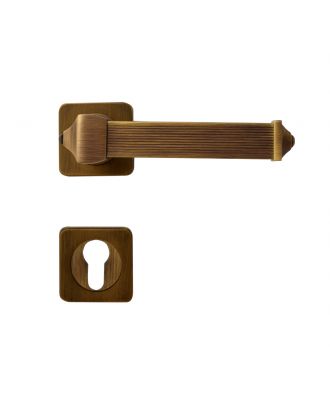 Deluxe Door Handle PEGASO With Square Rosette, Oxide