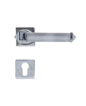 Deluxe Door Handle PEGASO With Square Rosette, Chrome