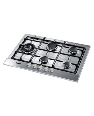 Built In Cooking Hob 70cm 5 Gas Burners, Inox