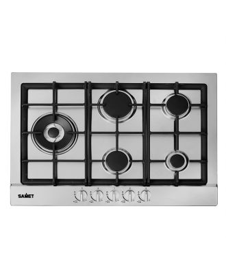 Built In Cooking Hob 70cm 5 Gas Burners, Inox