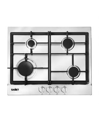 Built In Cooking Hob 60Cm 4 Gas Burners, Inox