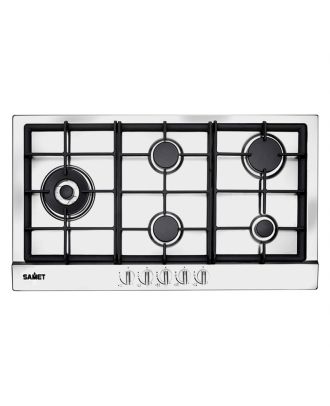 Built In Cooking Hob 90cm 5 Gas Burners, Inox