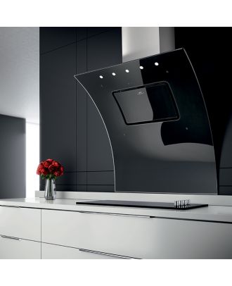 Opera 90 Wall Hood 90 Cm - Engine 886 M3 / H - Black Glass / Stainless Steel