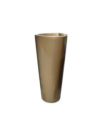 Outdoor Vase 85 Cm, Glossy Champagne