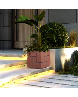 Outdoor Square Vase 50 CM, Black