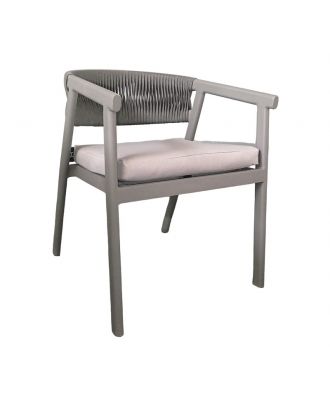 Ivona Dining Chair gray x Wide Rope