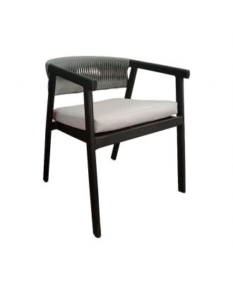 Ivona Dining Chair Black x Wide Rope