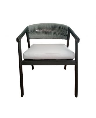 Ivona Dining Chair Black x Wide Rope