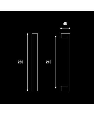 Modern Pull Handle 23cm, Black