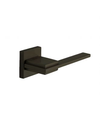 SICURO - SPACE bathroom door handle with round rosette, Graphite