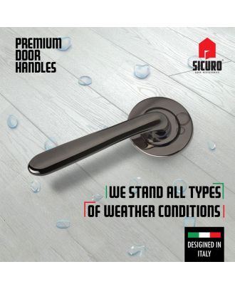 BELLE bathroom door handle with round rosettes, Antique Nickle