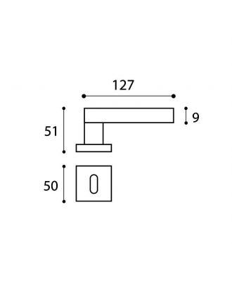 SICURO - Shelby door handle with round rosette, Antique Bronze