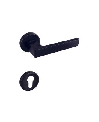 SICURO - Shelby door handle with round rosette, Graphite