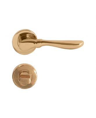 FIOCCA bathroom door handles with Round Rosettes, Rose Gold