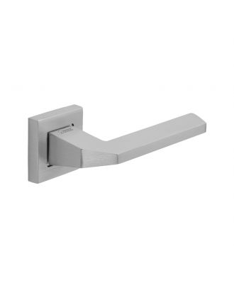 Flusso Handle With Square Rosette For Bathroom - Satin Nickle