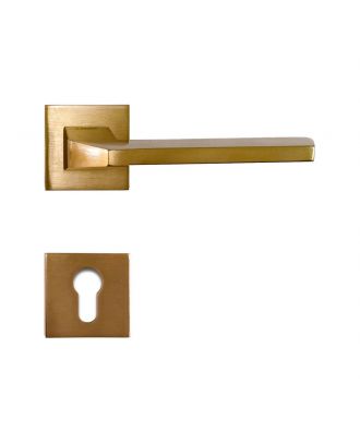 FLOSSO door handle with square rosettes, Gold