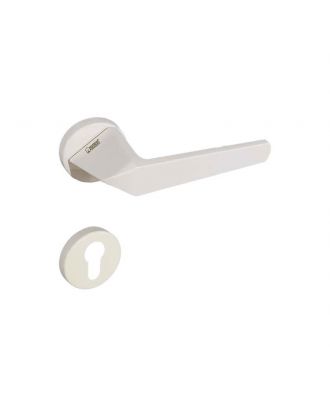 SICURO - JOYA door handle with round rosette, Off-white