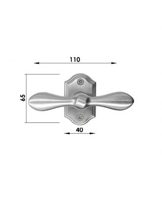 FIOCCA Modern window handle Satin Chrome