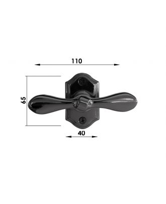 FIOCCA Modern window handle Antique Nickle